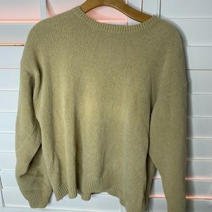 Tan oversize crew neck